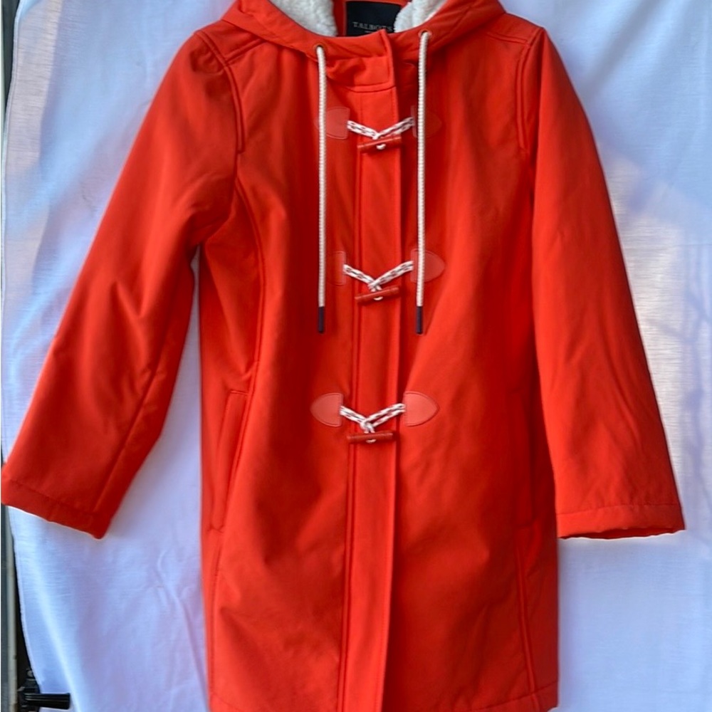 Talbots women’s nylon coat with faux fleece lining  sz Lg petite